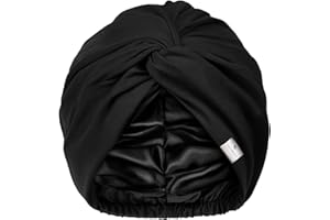 YANIBEST Satin Lined Hair Bonnet for Sleeping, Silk Turban, Hair Wrap Chemo Headwear for Women Natural Curly Hair