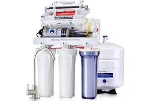 iSpring RCC1UP-AK, 100 GPD 7-Stage Reverse Osmosis Under Sink Water Filtration System with Boost Pump, Alkaline Remineralization and UV Filter, Patented Top-Mounted Faucet Design for Easy Installation