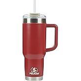 Pelican Hydration Pelican Porter™ 40 oz Vacuum Insulated Tumbler - Recycled Stainless Steel Double Wall Travel with Dual Lid, Powder Coated Insulated Coffee Mug For Hot Cold Drinks, Brick