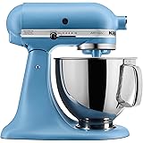 KitchenAid Artisan Series 5 Quart Tilt Head Stand Mixer with Pouring Shield KSM150PS, Blue Velvet