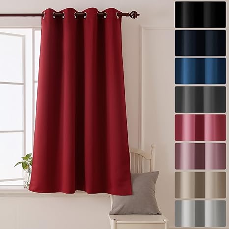 Deconovo Window Treatment Solid Thermal Insulated Blackout Curtain