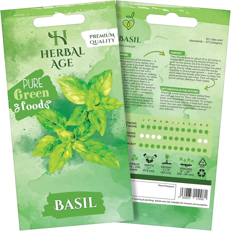 HERBAL AGE Mixed Herb Seeds Box 200+ Seeds Grow Your Own Kitchen Garden