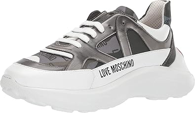 Love Moschino - Zapatillas informales para mujer, Azul (Verde azulado