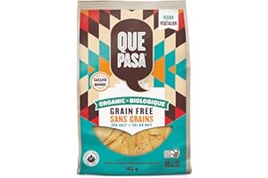 Que Pasa Organic Grain Free Sea Salt Tortilla Chips, 142 g (Pack of 1), Gluten Free, Non-GMO, by Nature's Path