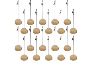 Umbrotiger Wooden Memo Clip 20-Pack Hemisphere Base Alligator Clip Stands, Mini Desktop Holders for Wedding Table Numbers, Of