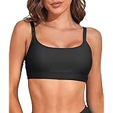 Sports Swim Bra Bikini Tops for Women Classic Bathing Suits Top with Padded Crop Swimsuit