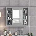 Amazon.com: Merax 36 Inch Bathroom Mirror Cabinet,Modern Mirror Cabinet ...