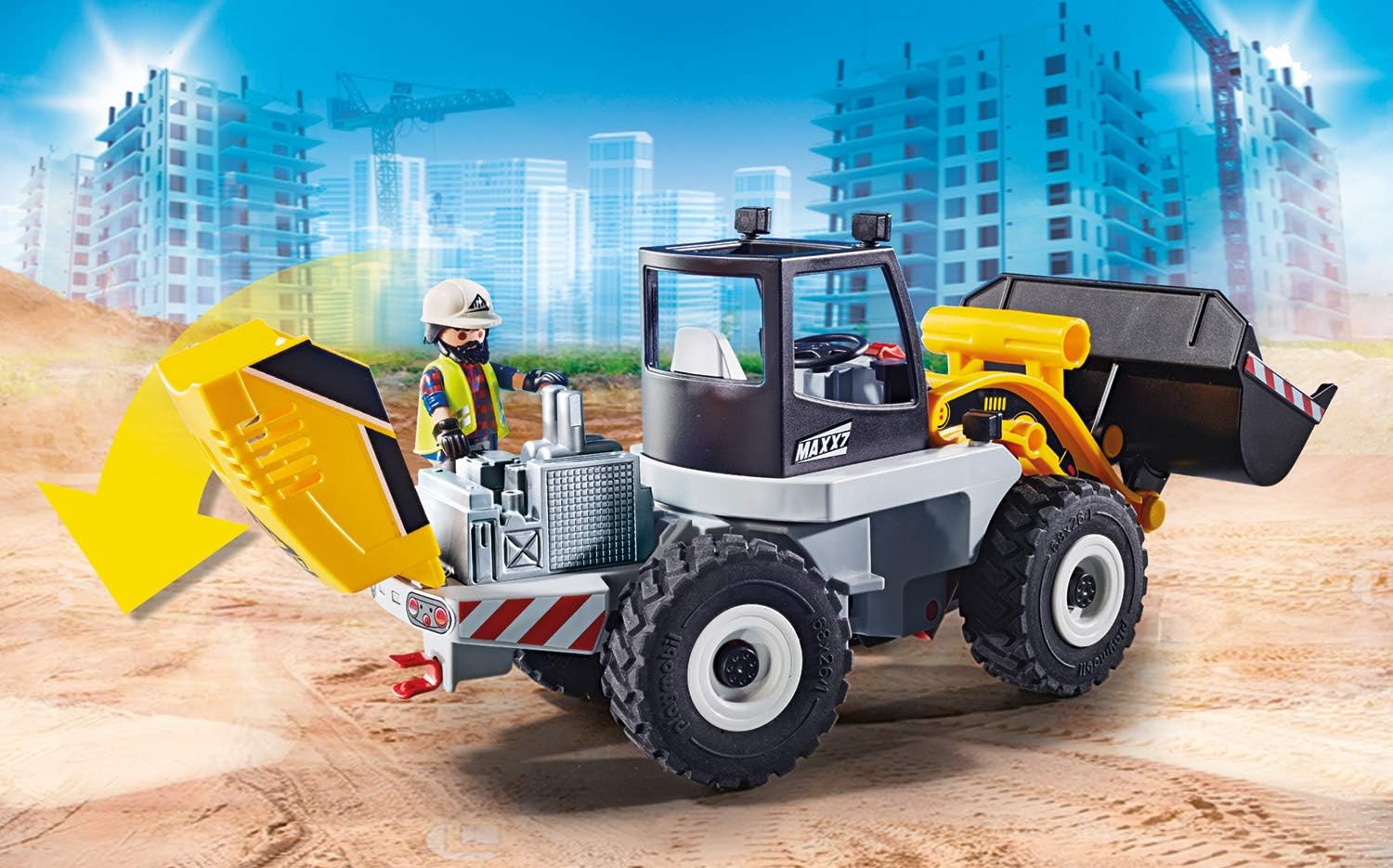 Playmobil 70445 City Action Construction Front End Loader with Movable Bucket, for Children Ages 5+ - Image 5