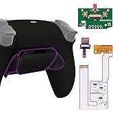 eXtremeRate Black Back Paddles Programable Rise V3 Remap Kit for PS5 Controller BDM-030 040 050, Upgrade Board Redesigned Bottom Shell Back Buttons Attachment for PS5 Controller - NO Controller
