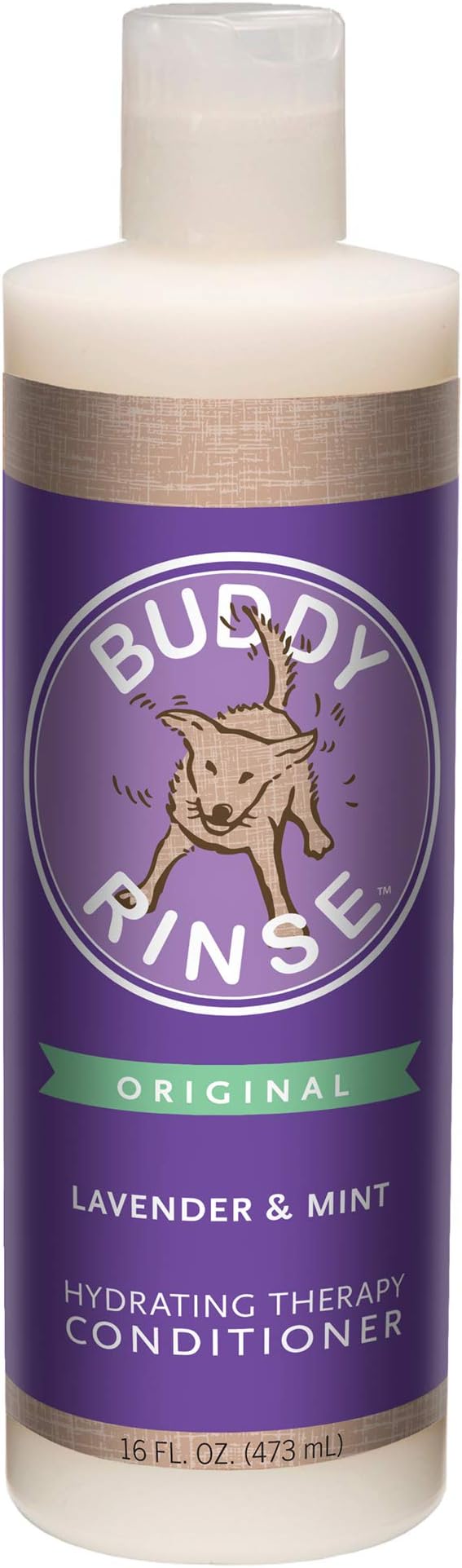 Buddy Rinse Dog Conditioner, Herbal Dog Rinse with Botantical Extracts, Lavender & Mint - 16 fl. oz.