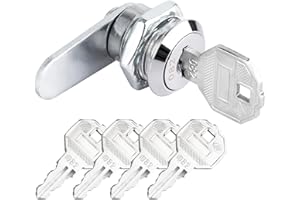 EIENHOSHI Cabinet Locks with Keys, Mailbox Lock Replacement, Money Drop Box Lock with 4 Keys, Donation Box Security Lock 5/8"
