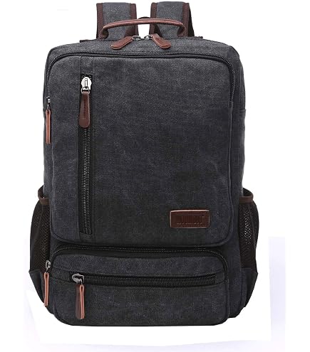 Jahomieo Vintage Canvas Backpack Casual Travel Rucksack 16inch Laptop Daypacks Hiking Camping Backpack : Electronics