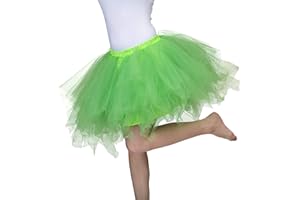 MIZHOME Womens Soild Color Tutu Skirt Layered Tulle Skirt Adult Halloween Costumes
