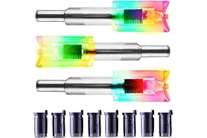 Ellen Archery Lighted Nocks for Crossbow Bolts 3PCS with ON/Off Switch - Universal Fit for Bolts with .285"/.297"/.300"/.305" Bushings Led Nocks