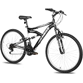 WEIZE Mountain Bike 24 26 27.5 inch Outdoor Hybrid Bike MTB for Men | Adult Rider, 18 Speed, High Carbon Steel, Dual Full Suspension, Adjustable Ergonomic Seat, Suspension Fork, Multiple Color