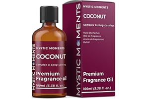 Mystic Moments | Coconut Fragrance Oil - 100ml - Perfect for Soaps, Candles, Bath Bombs, Oil Burners, Diffusers and Skin & Ha