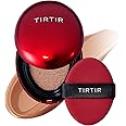 TIRTIR Mask Fit Red Cushion Foundation | Full coverage, Weightless, Skin fit, Satin Glow Finish, Korean Makeup Cushion Foundation (#34C Amber, 0.63 Fl Oz)