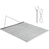 Rengue ATV/UTV 4x4 Feet Baseball Field Drag, Lawn Leveling Steel Mesh Heavy Duty Surface Leveling Mat, Drag Harrow for Gravel, Manual or Vehicle Driveway, Soil Leveling, Farm Garden, Football Field