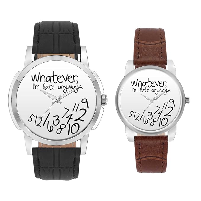 Gifts for Couple, Multicolor Dial Wrist Watch for Men and Women