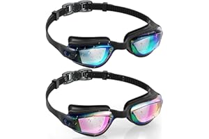 Aegend Swim Goggles Pack of 2 Swimming Goggles for Kids, Boys and Girls Age 3-14