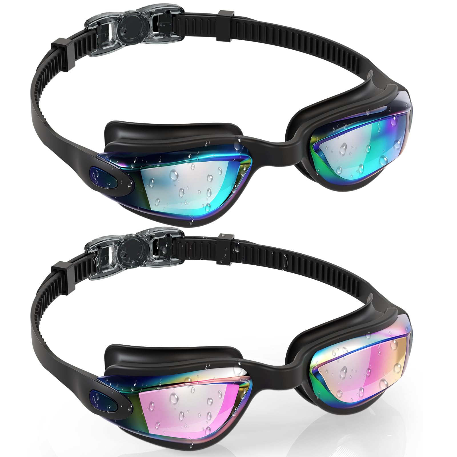 Aegend Kids Swim Goggles, Pack of 2 Swimming Goggles for Children Boys & Girls Age 3-9