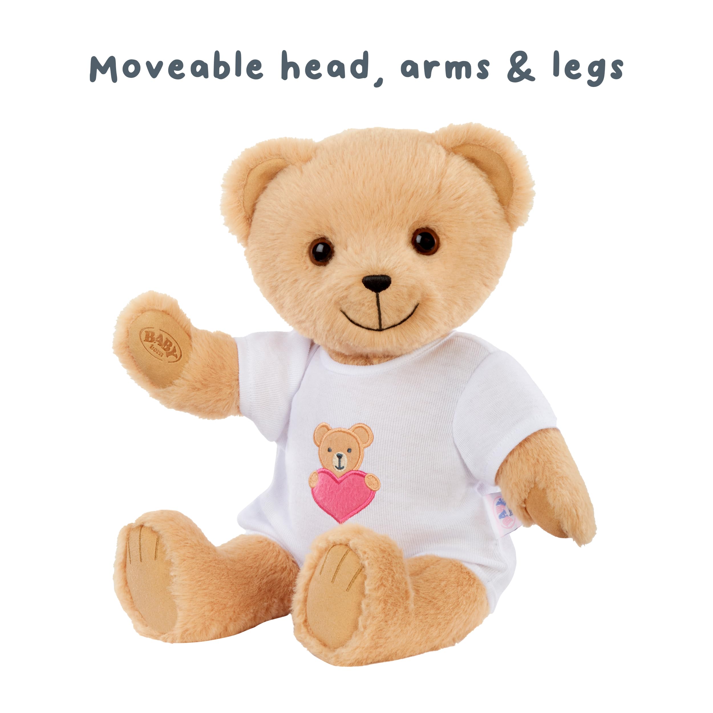 Baby Born My Teddy Bear - Soft and Cuddly, Posable, Removable Outfit