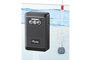 Pawfly Aquarium Lithium Battery Powered Air Pump USB Rechargeable Oxygen Pump for 5-120 Gallon Fish Tanks Portable Live Bait 