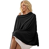 Uyivugmo Tencel Shawl Wraps 70 x 35in Travel Essentials Lightweight Pashmina for Travel Blanket Scarf UPF 50+