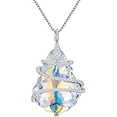 EVER FAITH 925 Sterling Silver CZ Baroque Pendant Adjustable Necklace