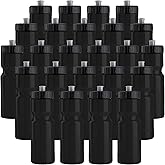 50 Strong Bulk Water Bottles 24-Pack – 22 oz BPA-Free Sports Bottles with Easy-Open Pull Top Cap – Made in USA – Reusable & Top Rack Dishwasher Safe Brand