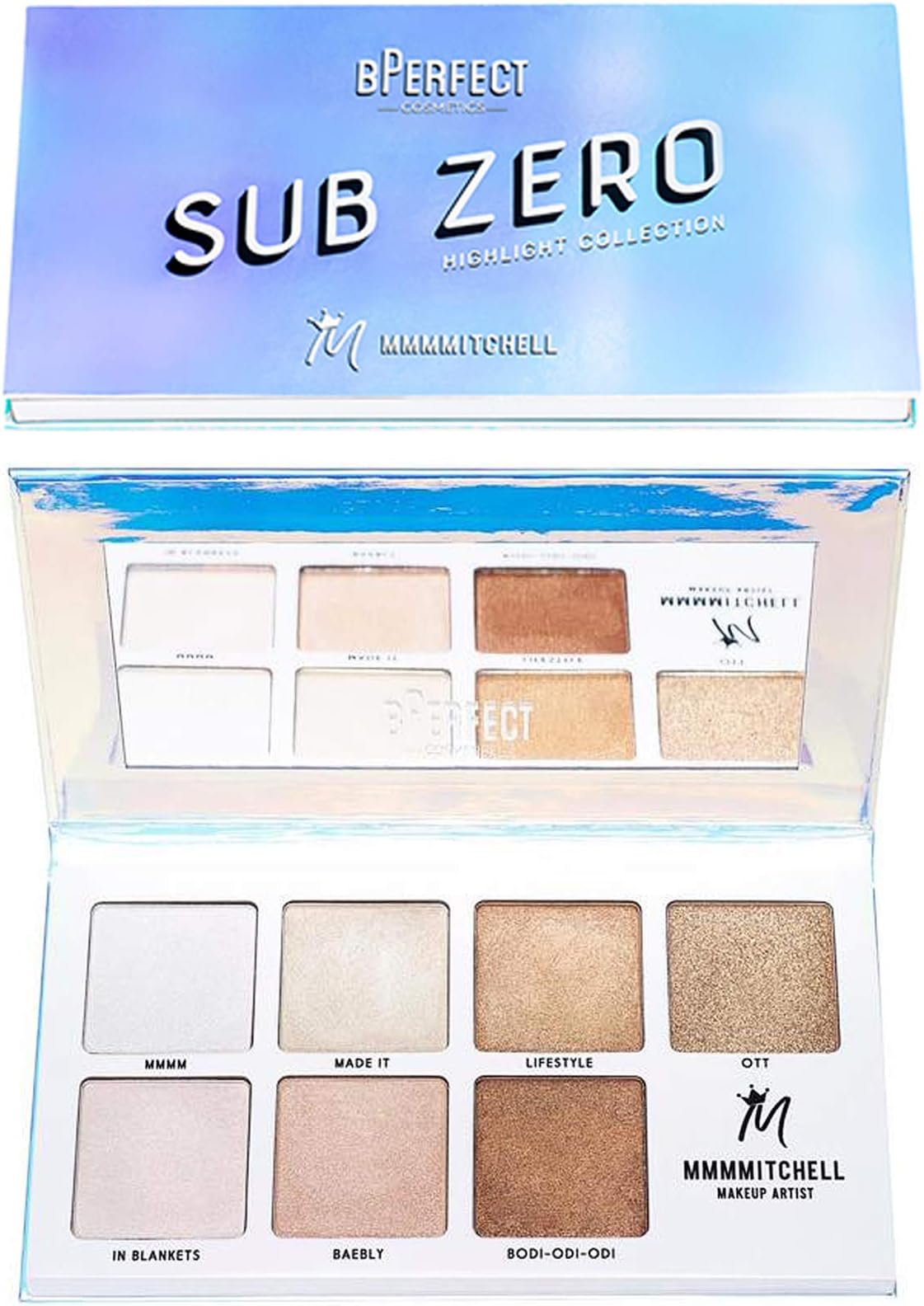 BPerfect Mmmmitchell Sub Zero Highlighter Palette Face Highlight Makeup Collection