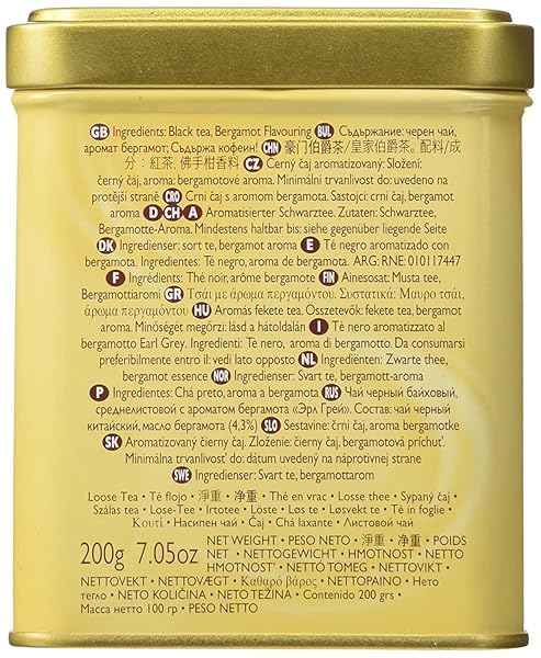 TWININGS EARL GREY LOOSE TEA TINS, 7.05 OUNCE TINS (PACK OF 1), SMOOTH, FLAVOURFUL, ROBUST BLACK TEA LEAVES, CAFFEINATED, ENJOY HOT OR ICED