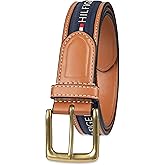 Tommy Hilfiger mens Fabric Inlay Casual Belt With Classic Harness Buckle
