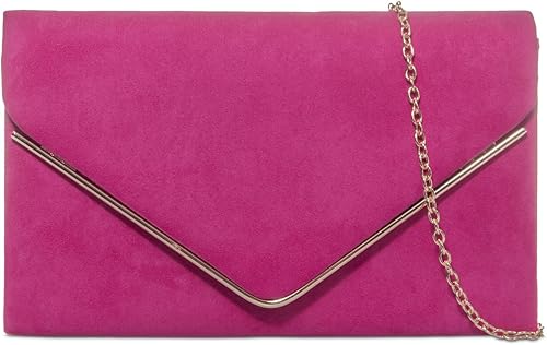 fuchsia pink clutch bag