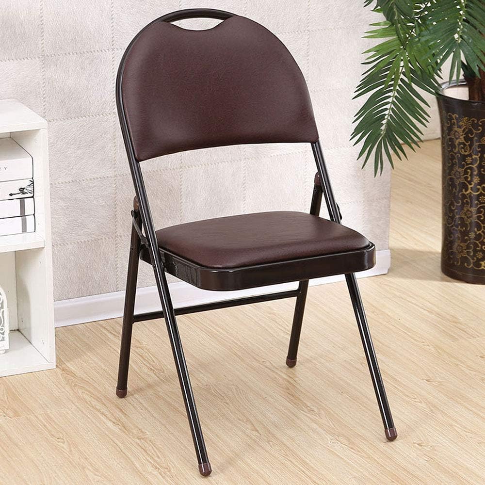 YCYHMYF Simple outdoor folding stool portable folding chair home back chair easy to store (brown)