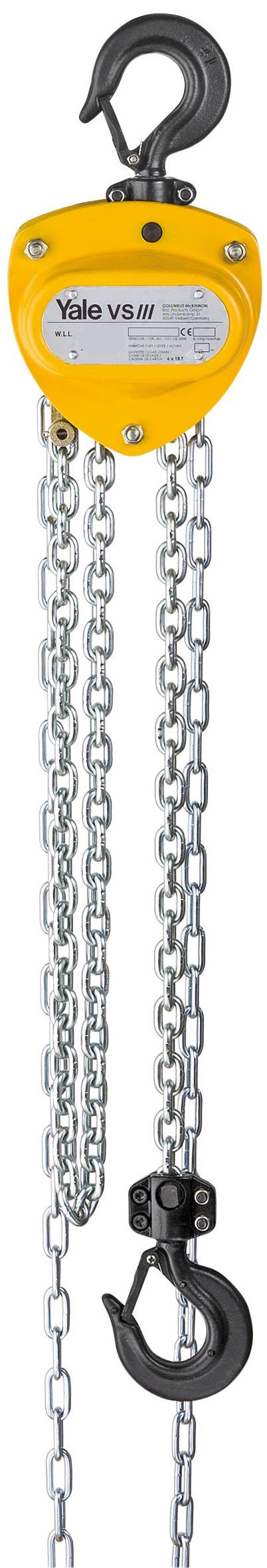 Yale AMZ1021113 VSIII 500kg 3m Hand Chain Hoist, VSIII, 500 kg, 3 m