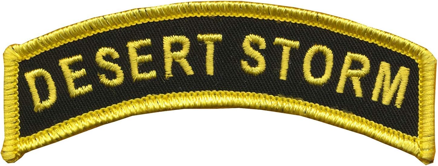 CVMA Style TAB -Desert Storm - 1" X 3 1/2" - Desert Storm Combat Veteran Tab - Wax Backing with Merrowed Edge - Desert Storm/Desert Shield