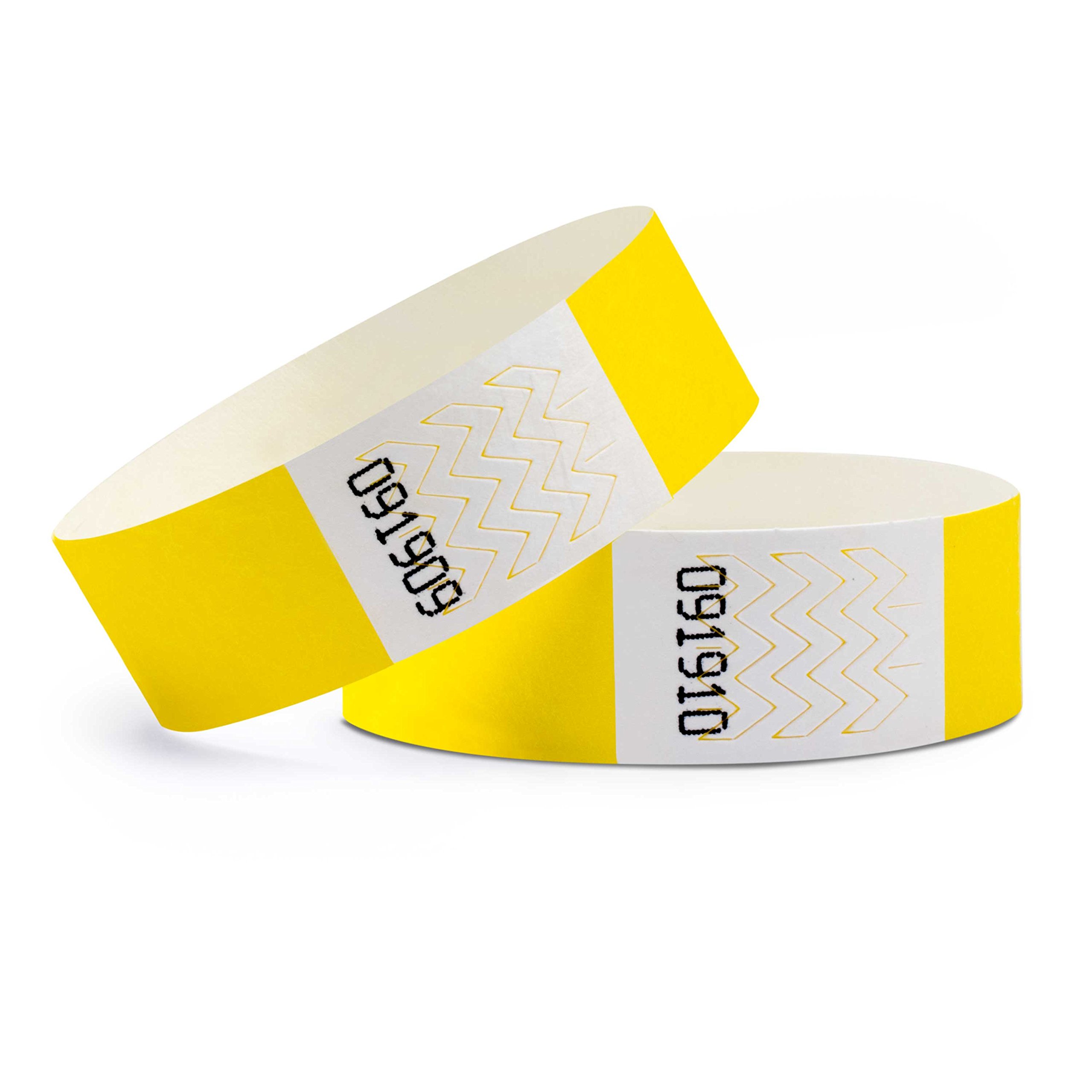 linie zwo ®, Pack of 100 Wristbands Tyvek ® 19 mm, Yellow