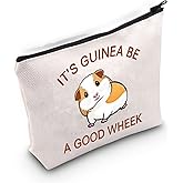LEVLO Guinea Pig Lovers Gifts It's Guinea Be a Good Wheek Makeup Bags Guinea Pig Mom Lovers