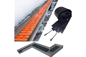 Outdoor Electric Snow Melting Heating Pad,Industrial Roof Snow Melting Mat,12cm Wide,for Outdoor Ice Dams,Roof,Gutter,Steps