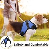 FYY No Pull Dog Harness Breathable Adjustable Vest Reflective M Blue view 2