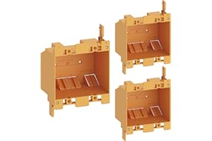Inlight 2 Gang Electrical Outlet Box, 25 Cubic Inch Junction Box, Old Work Box, UL Listed, 3-Packs, IN-0501-5-3