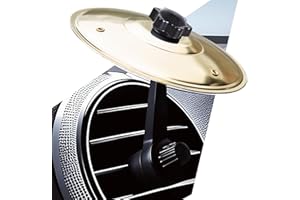 ZERIKWON Car Cymbal, Car Crash Cymbal Air Vent - Easy Clip-On Mini Drum Cymbal for Car Dashboard.Cool car interior accessories for entertainment(Gold)