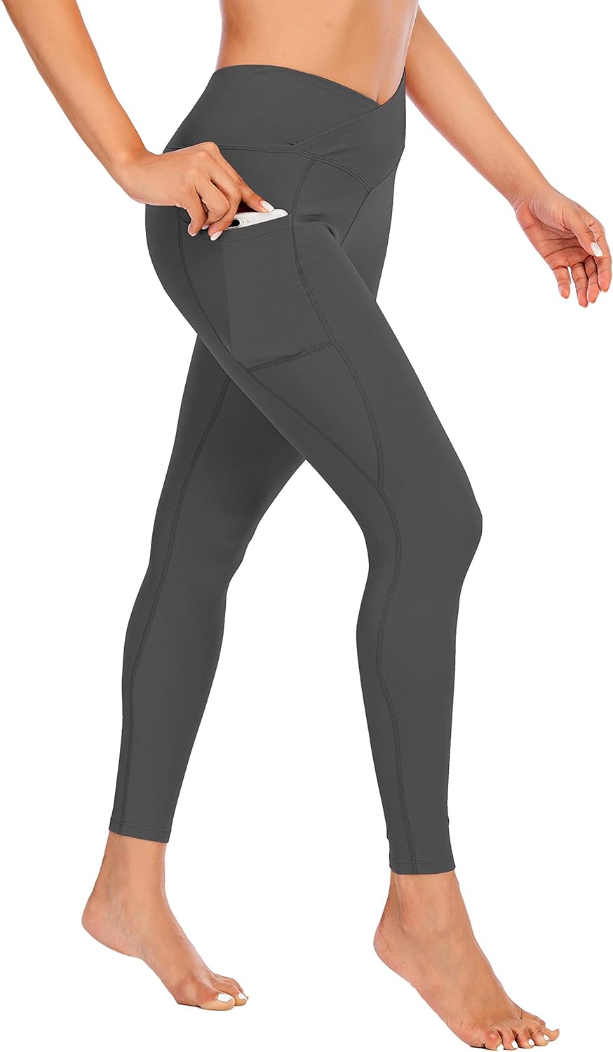 Miss Adola Workout Leggings for Women with Pocket-High Waisted Yoga Pants-Tummy Control Non-See Through Yoga Leggings: Clothing