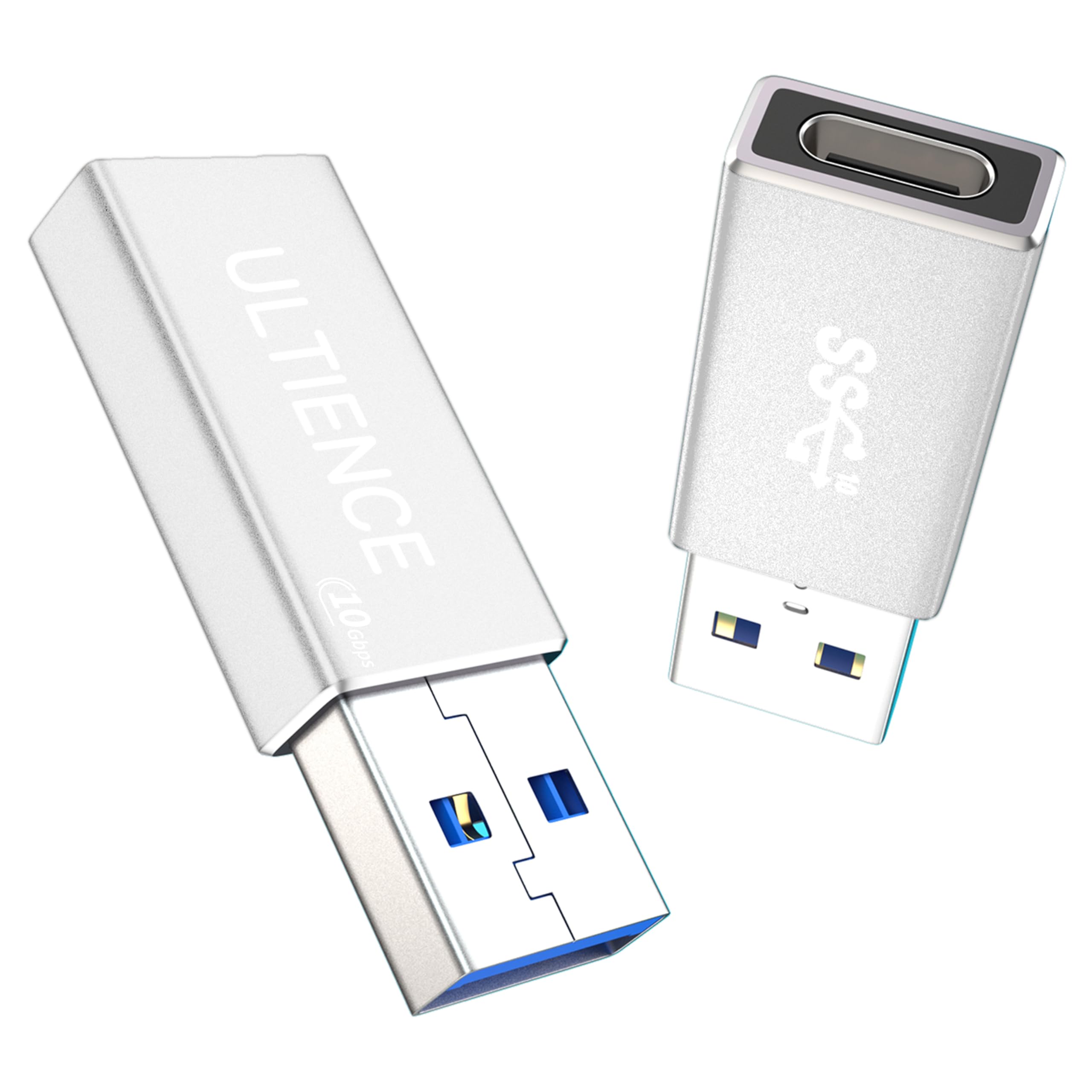 Photo 1 of [10Gbps 2 Pack] USB A Male to USB C Female Adapter - USB 3.2 Converter High Speed 10Gbps Data Transfer & 60W Fast Charging, Compatible with Apple/iPhone/iPad