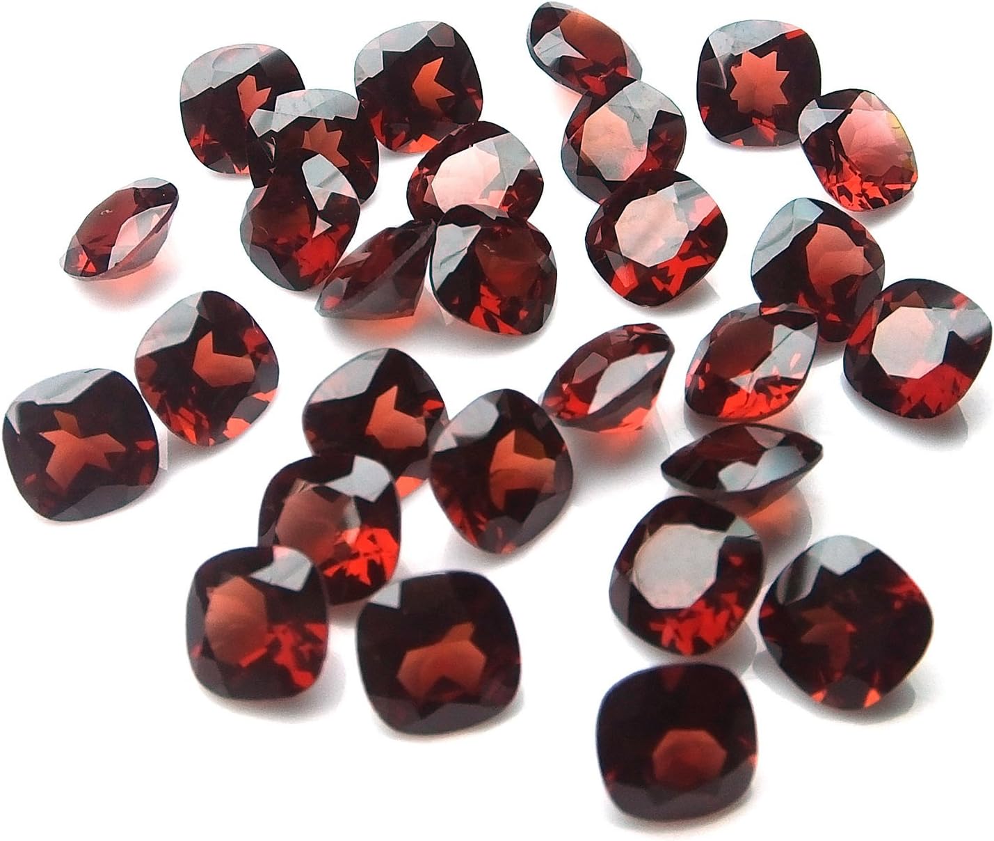 5mm Red Faceted CUSHION Top Quality gemstone..... Red Cushion 50