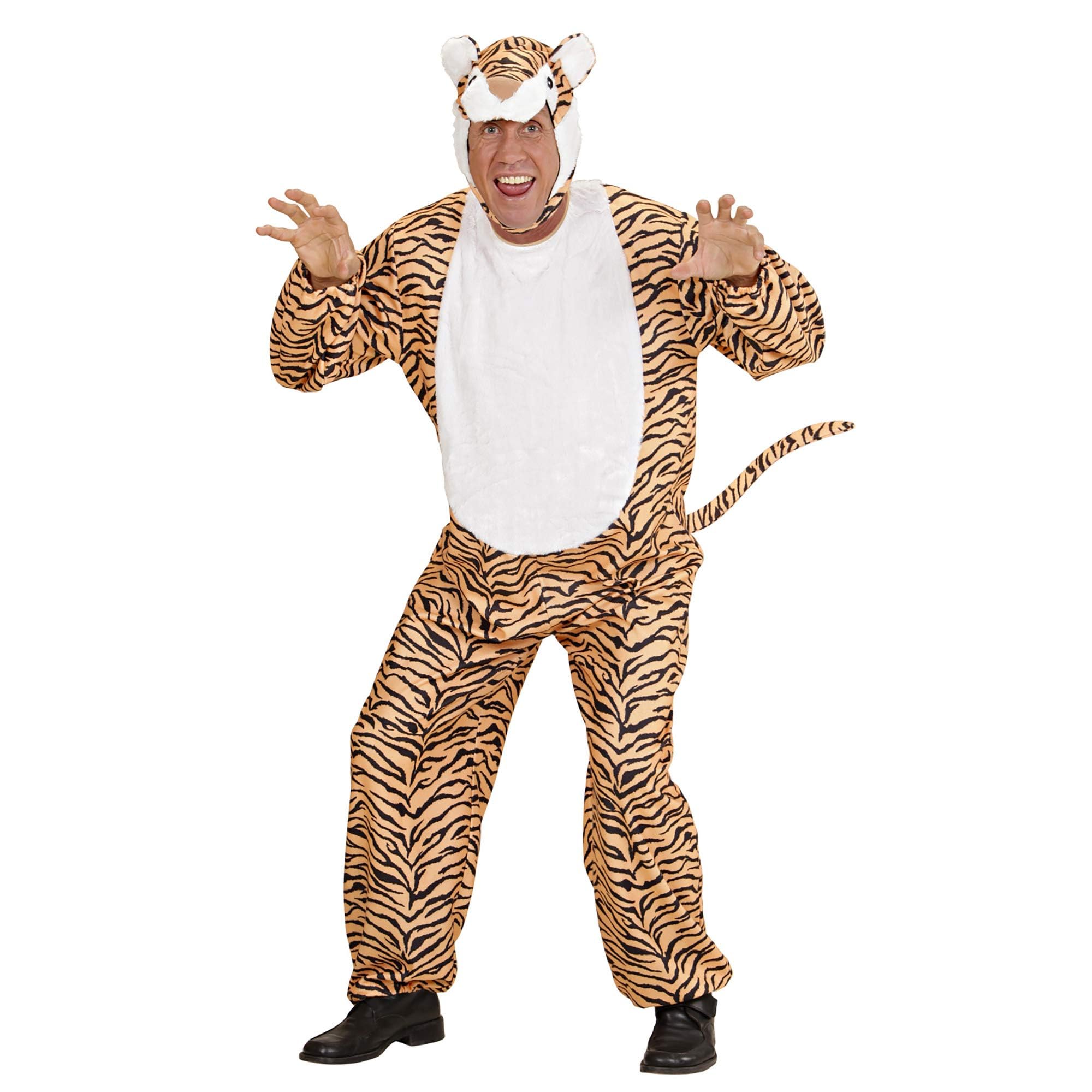 Mens Tiger Costume Extra Large UK 46" for Animal Jungle Farm Fancy Dress