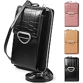 YICHEEY Small Crossbody Cell Phone Bag Wallet Purse with Card Slots for Women Compatible for iPhone XR 16 Pro Galaxy S25+