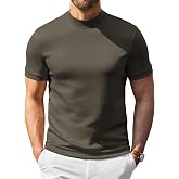 COOFANDY Men's Short Sleeve Mock Neck Sweater Casual Slim Fit Basic Tops | Silky-Soft Fabric,Short Sleeve Mock Neck,Slim Fit Basic Top,Blazer-Ready Layering,Business Casual Style,Fashion,Stylish