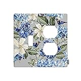 Pznen 2-Gang 1-Toggle/1-Duplex Wall Plate, Blue